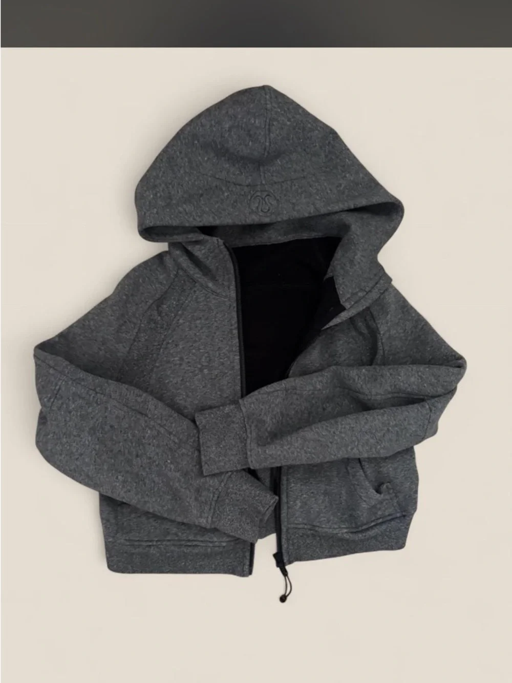 lululemon athletica Dark Gray Hooded Zip Sweatshirt - Picture 2 of 4